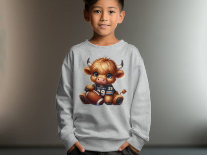 Cute Cartoon Football Bull Kids Sweater product