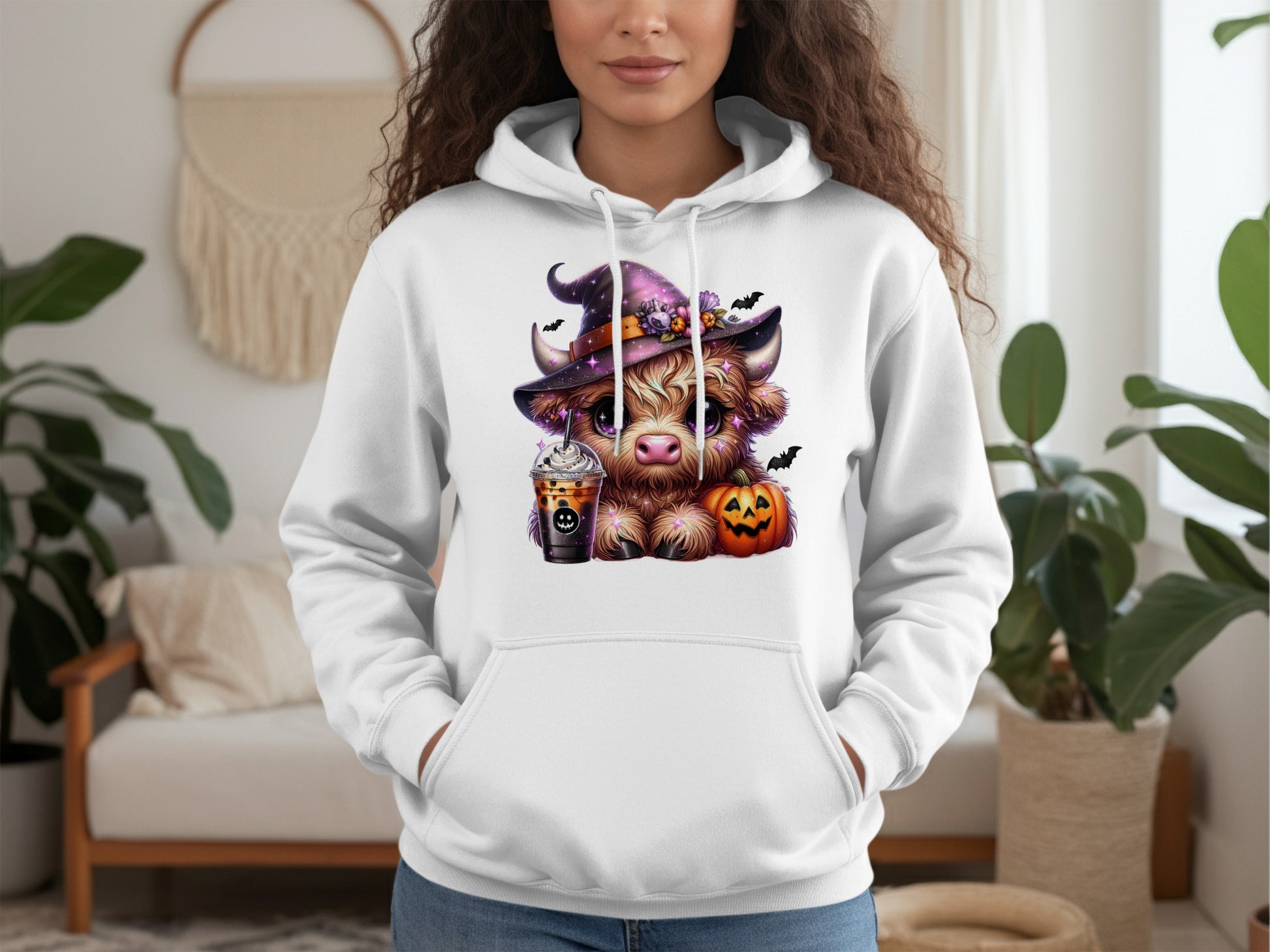 Cute Halloween Highland Cow Hoodie product