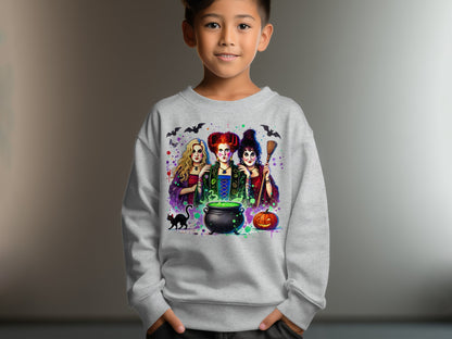 Enchanting Halloween Sweatshirt with Witch Design product type