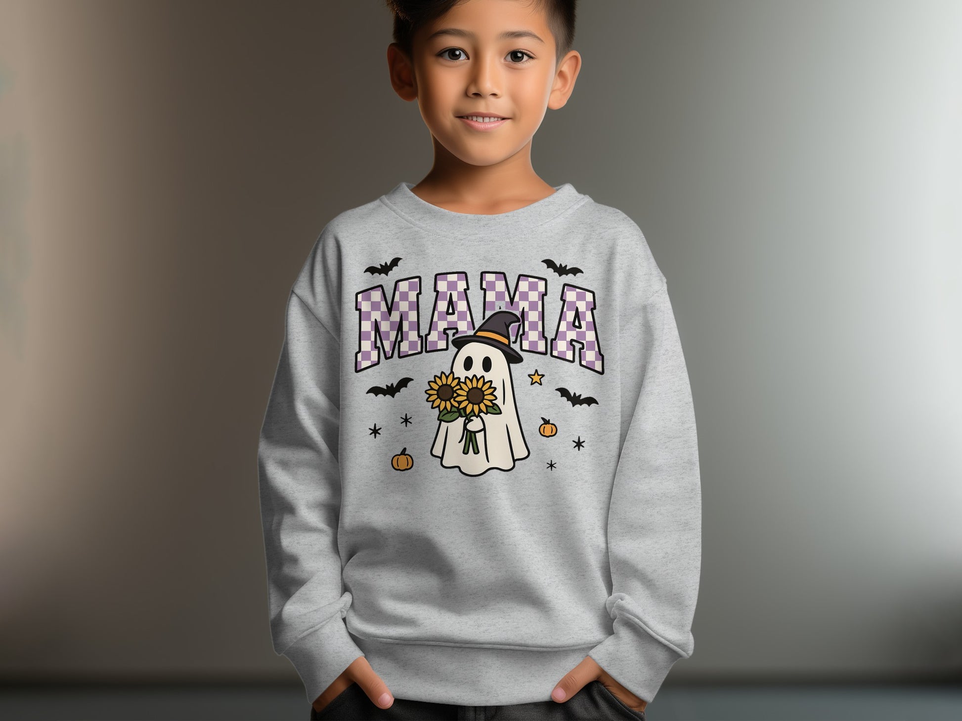 Celebrate Halloween with Kids' Ghostly Mama Sweatshirt product