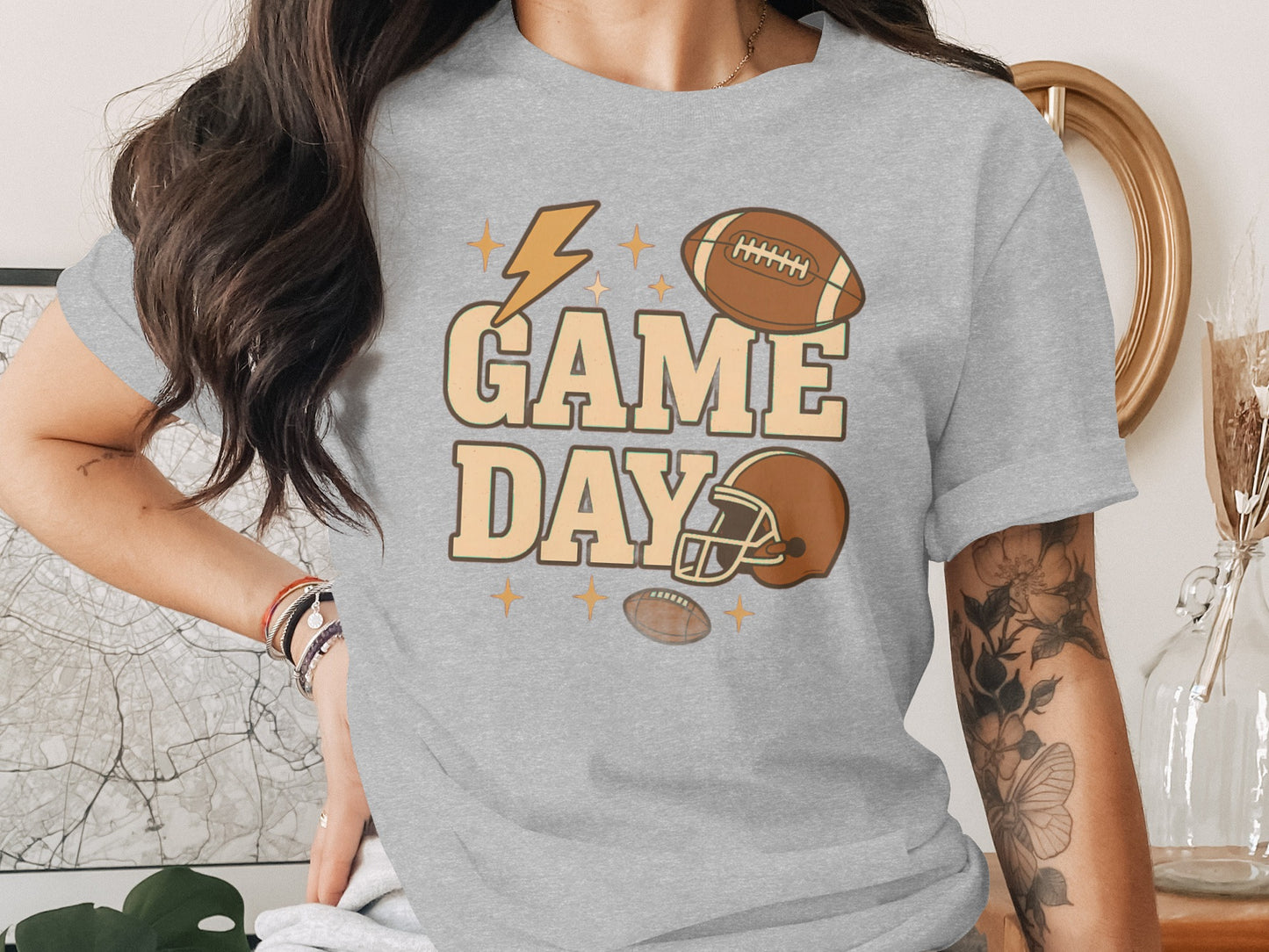 Game Day Football Themed Casual T-Shirt product type