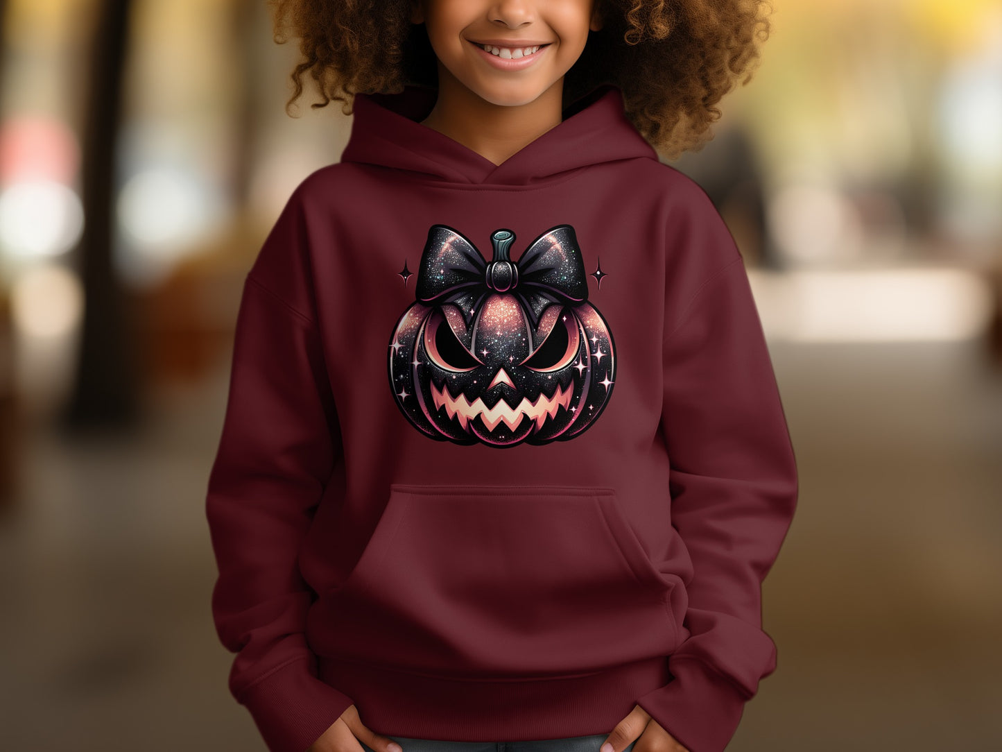 Spooky Glittering Pumpkin Halloween Hoodie product