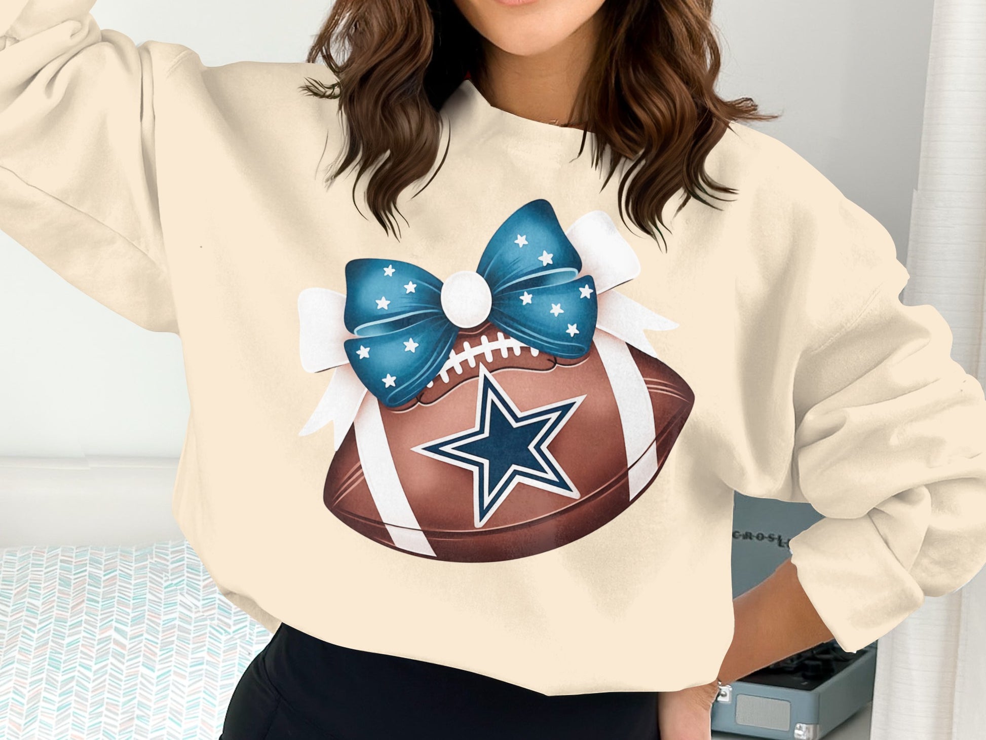 Football Design Sweatshirt with Star Sportswear product type