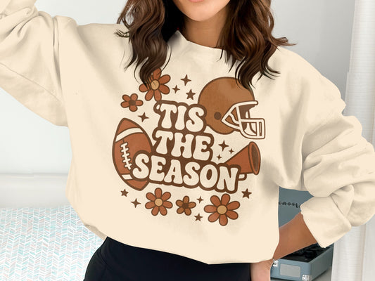 Tis The Season Football Flowers Graphic Sweatshirt product