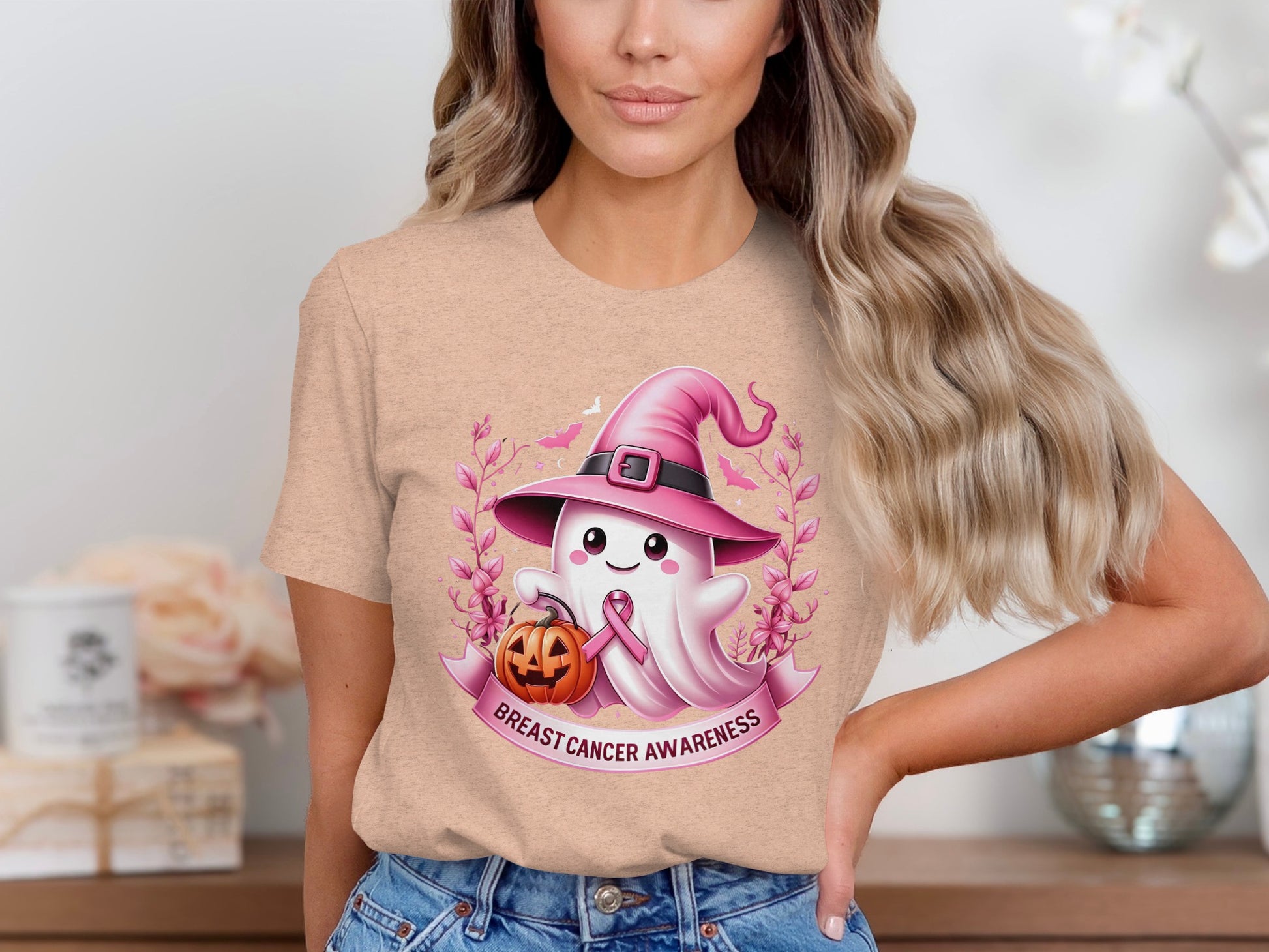 Breast Cancer Awareness Ghost Graphic Tee product