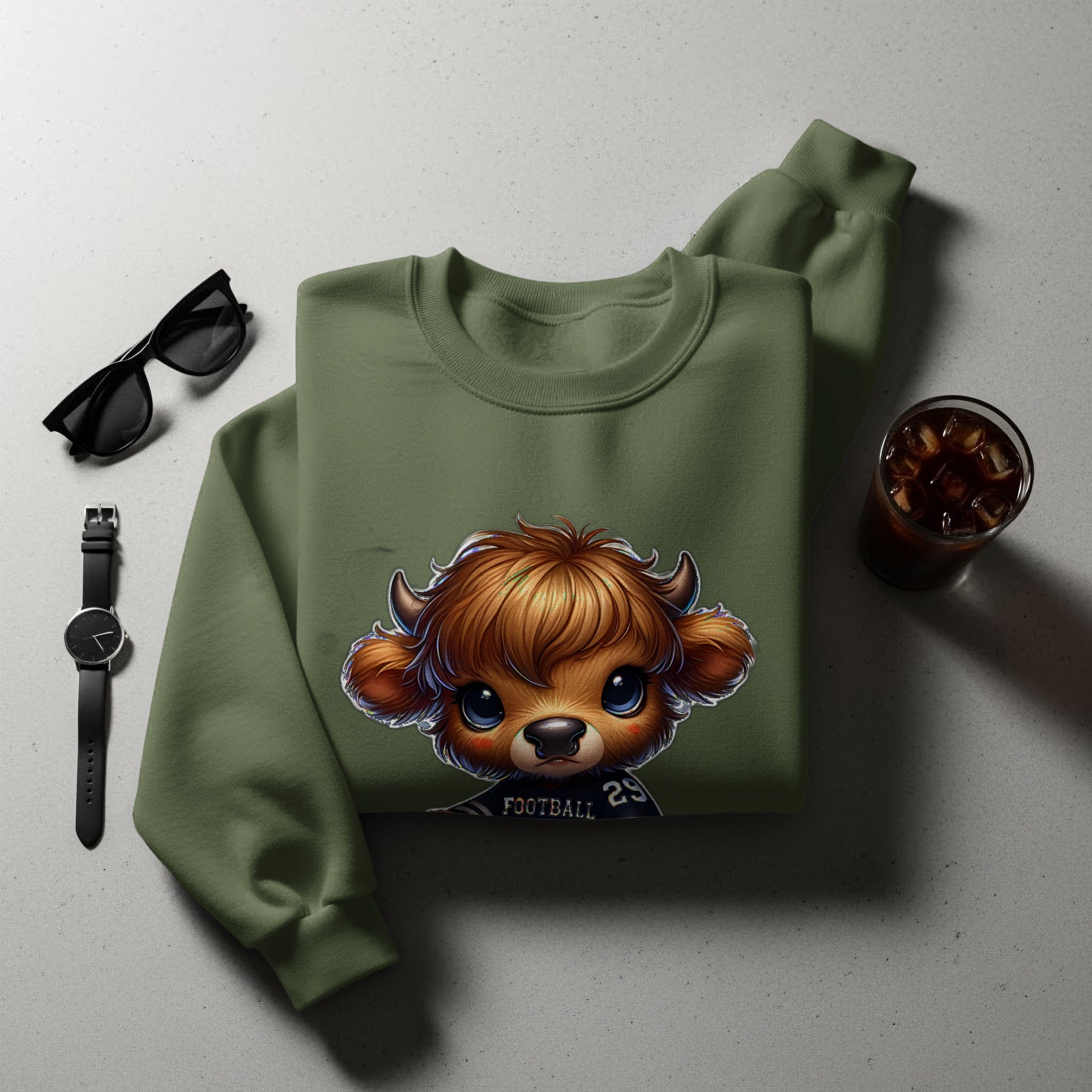Cute Bull Cartoon Sweatshirt Fashionable Product