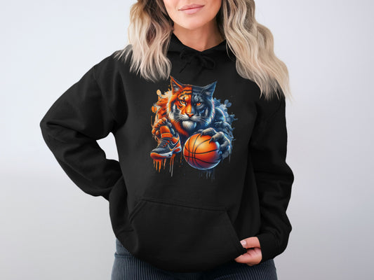 Fierce Basketball Cat Art Unisex Hoodie product type