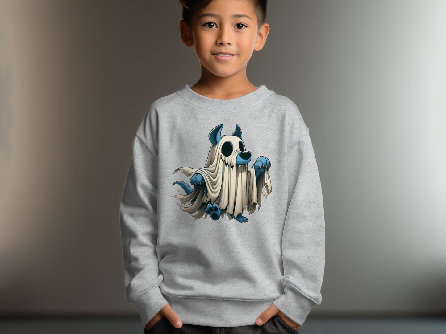 Cute Scary Ghost Design on a Kids Comfortable Hoodie product