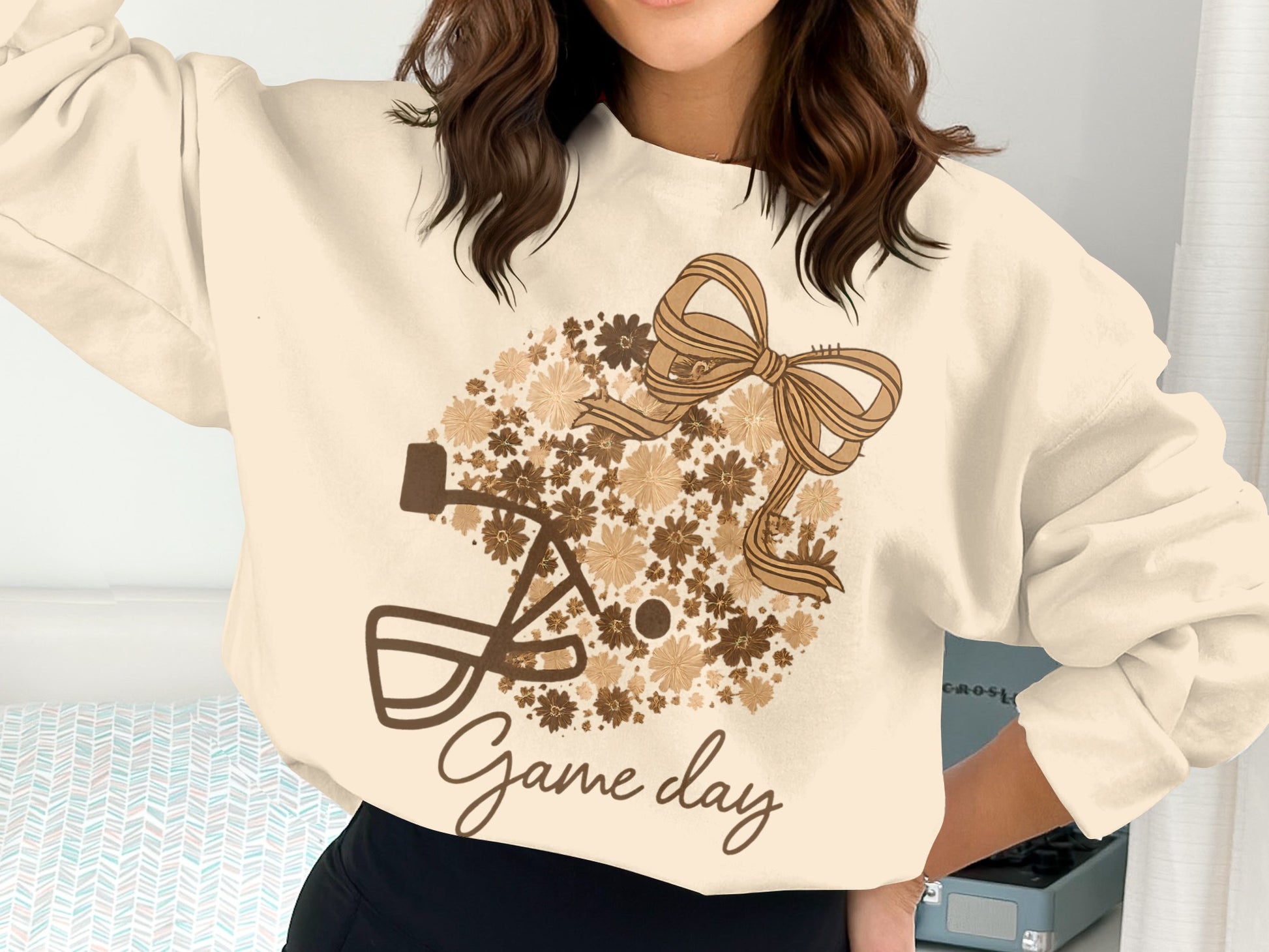 Game Day Football Themed Long Sleeve Top product