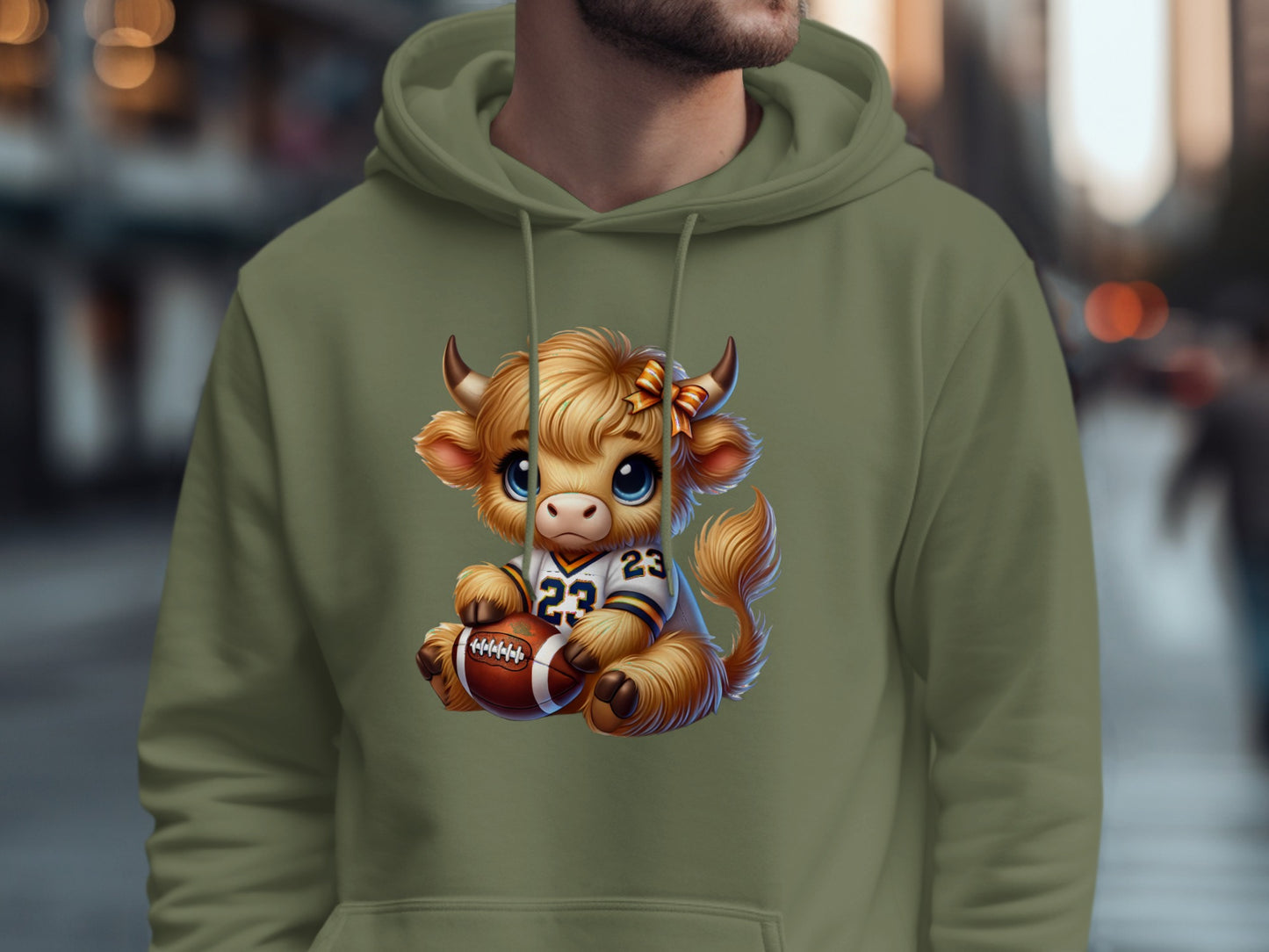 Adorable Baby Bull Football Player Hoodie product