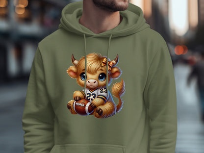 Adorable Baby Bull Football Player Hoodie product