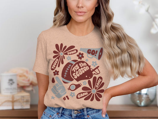 Tis The Season Football Game Graphic Tee product