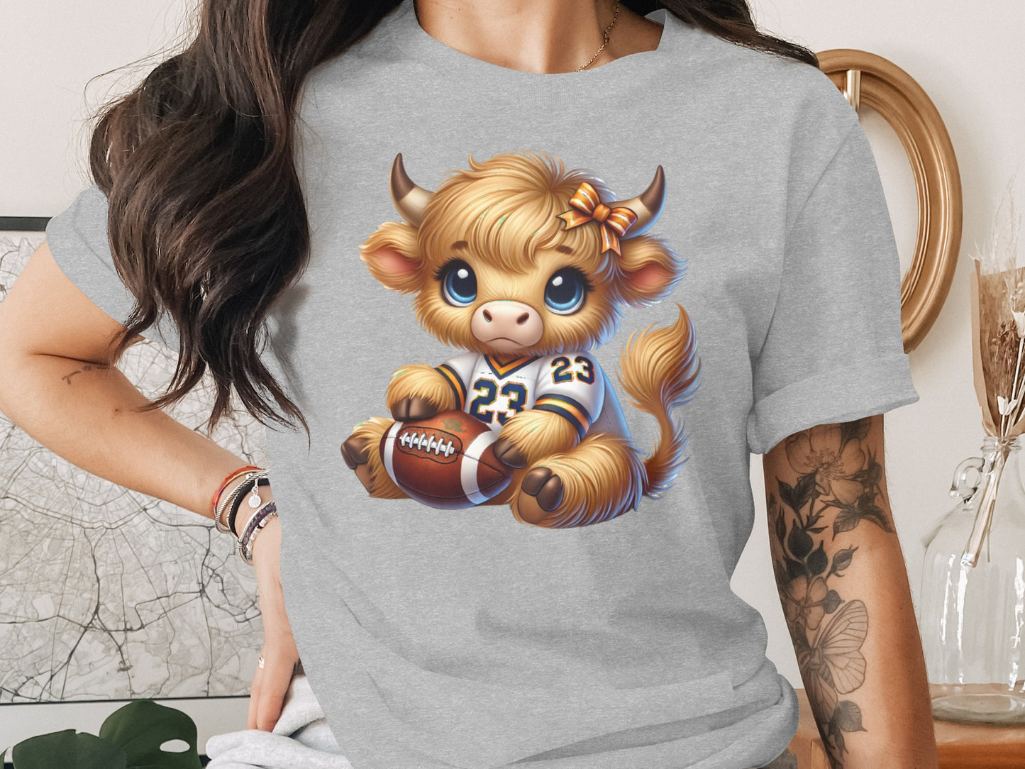 Adorable Football Cow Graphic Comfortable T-Shirt product