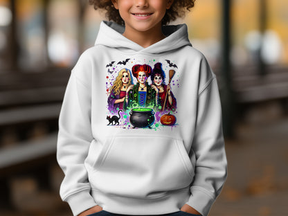 Cartoon Witch Trio Graphic Design Hoodie product type