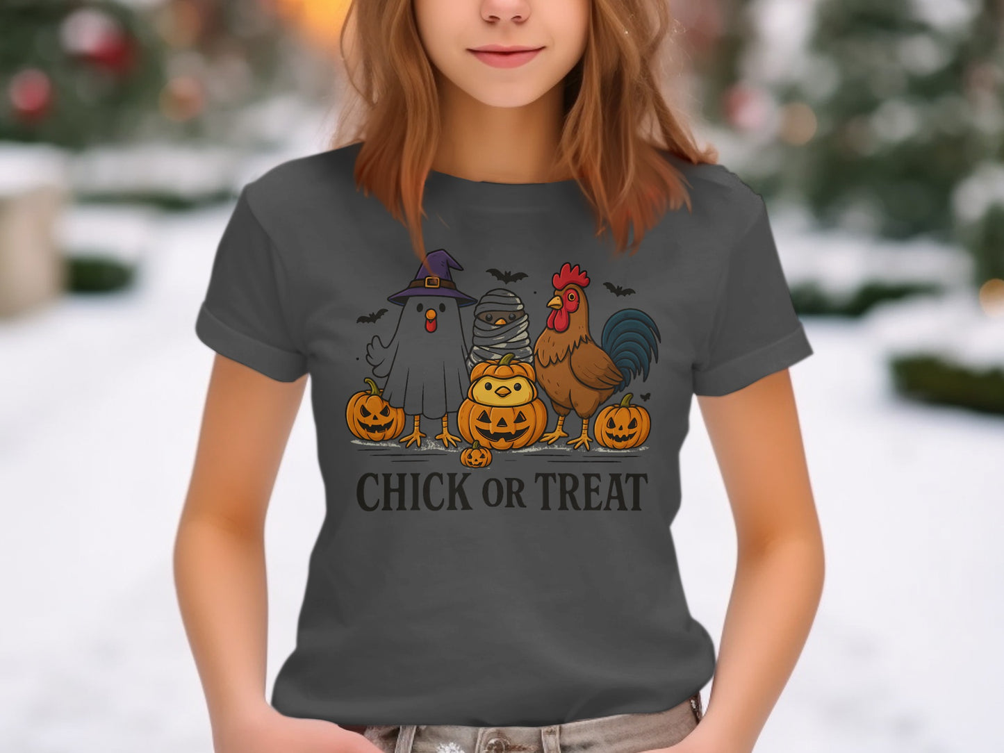 Funny Halloween Chick or Treat Chicken Shirt product