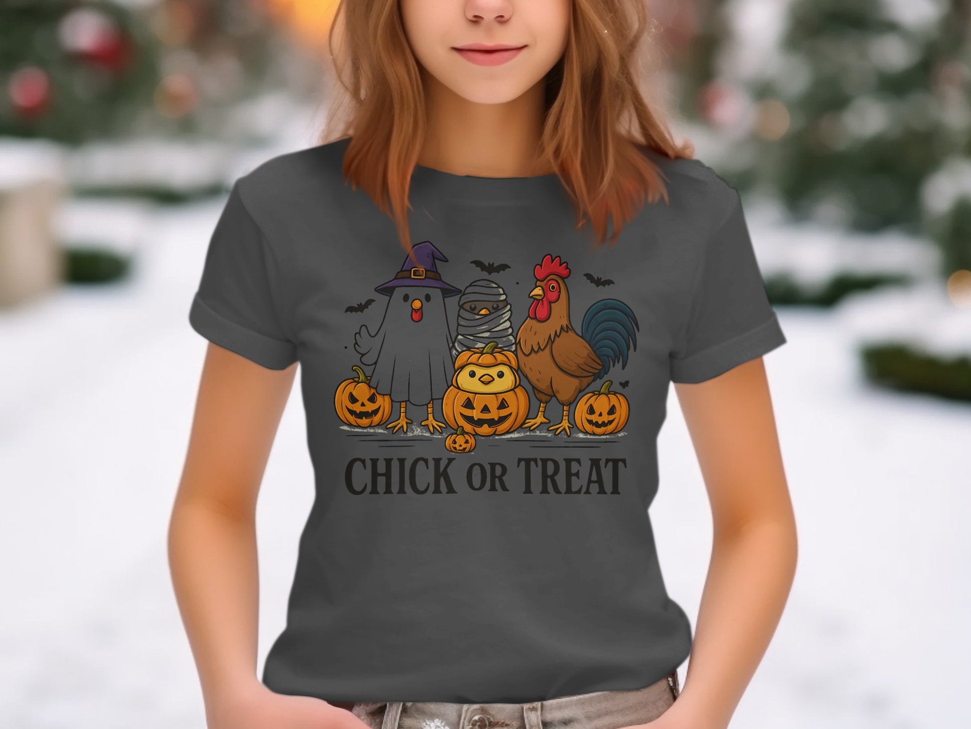 Funny Halloween Chick or Treat Chicken Shirt product