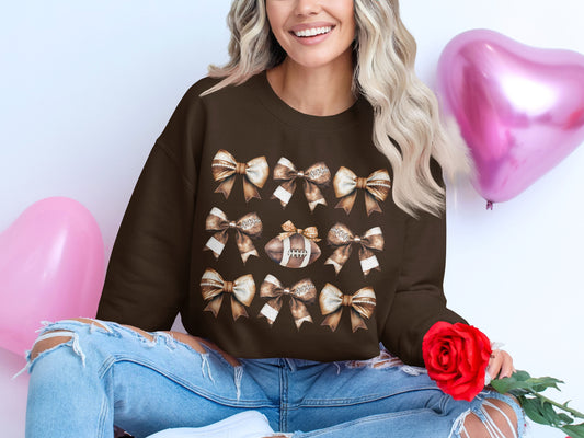 Elegant Bow Design Cozy Sweatshirt perfect gift product type