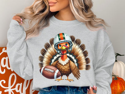 Thanksgiving Turkey Football Helmet Sweatshirt product