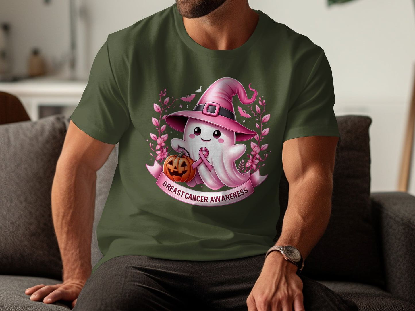 Breast Cancer Awareness Halloween Themed T-shirt product