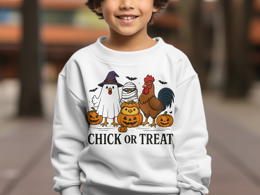 Kids Halloween Chick or Treat Sweatshirt product
