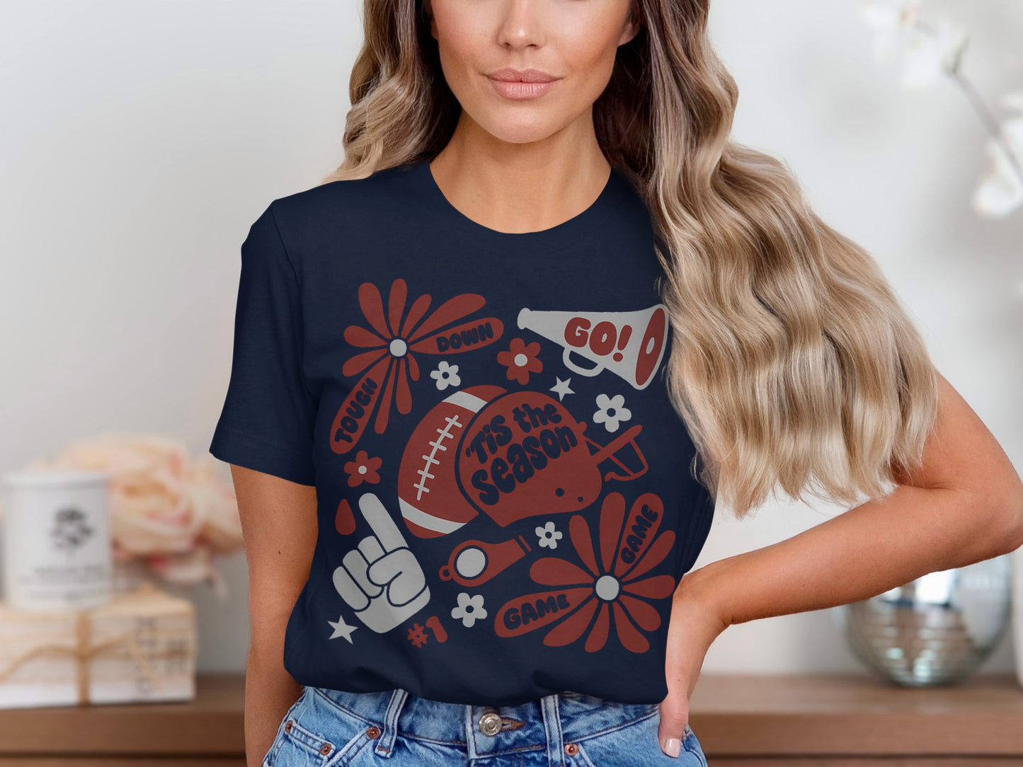 Touchdown Go Football Season Graphic T-shirt product