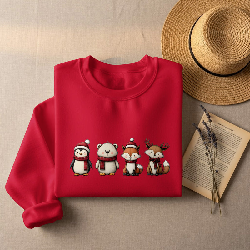 Winter Animals Christmas Sweatshirt | Cozy Fall Outfit