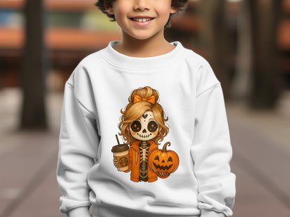 Adorable Pumpkin Themed Halloween Sweatshirt product type