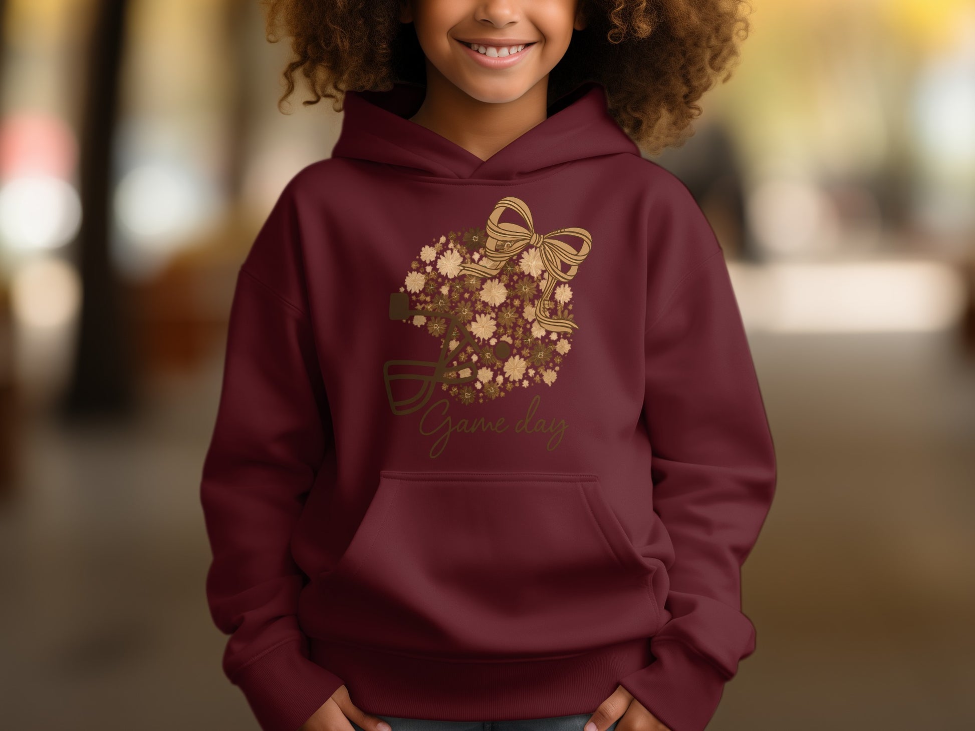 Game Day Wreath Hoodie Perfect for Fans Product type