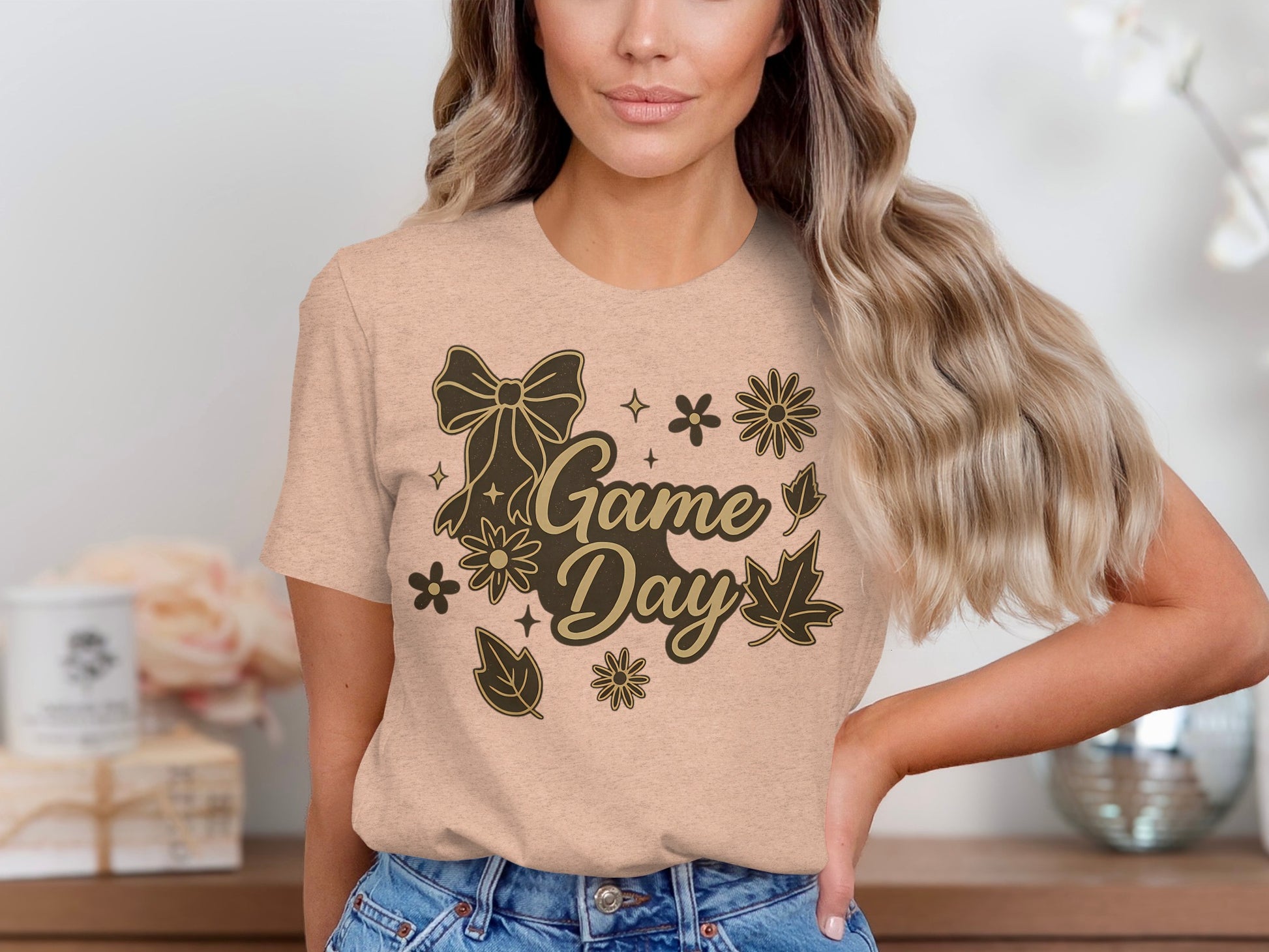 Game Day Graphic Tee with Floral Design product