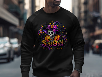 Spooky Skeleton Witch Halloween Sweatshirt product