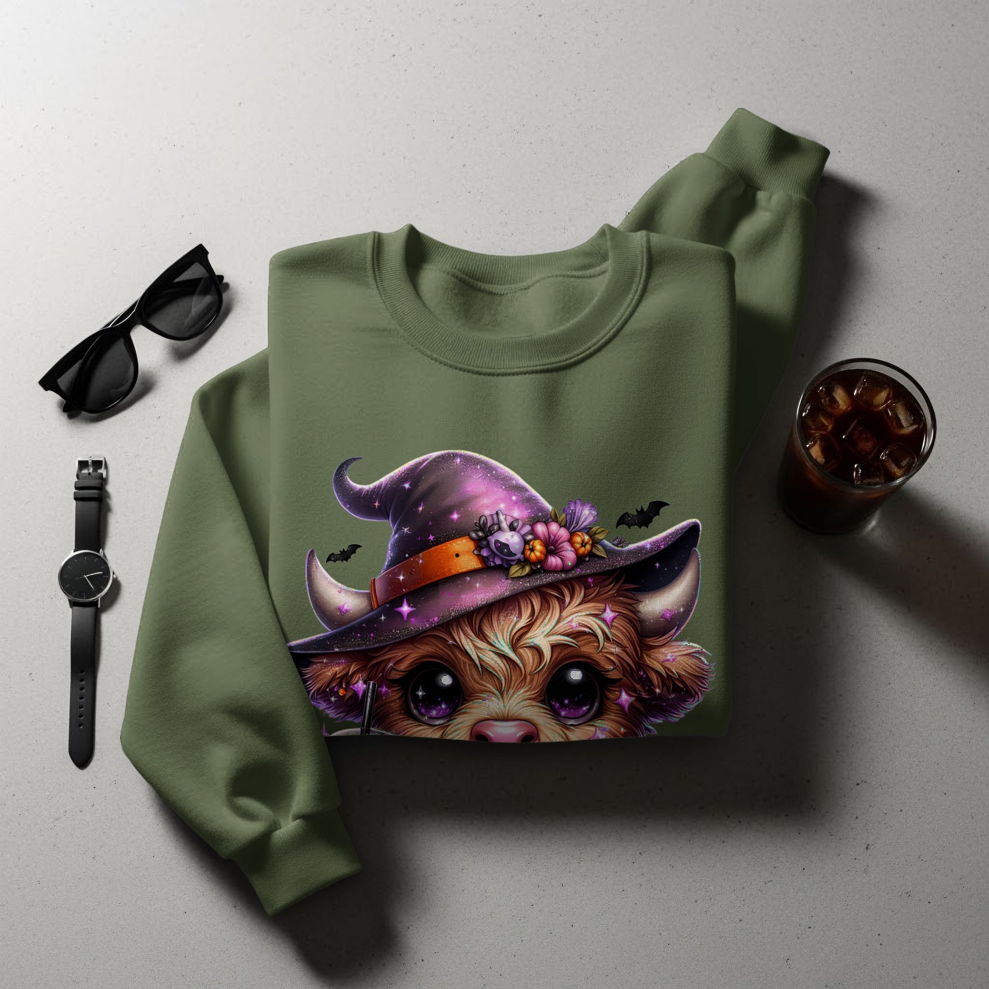 Adorable Witch Hat Puppy Design Sweatshirt product