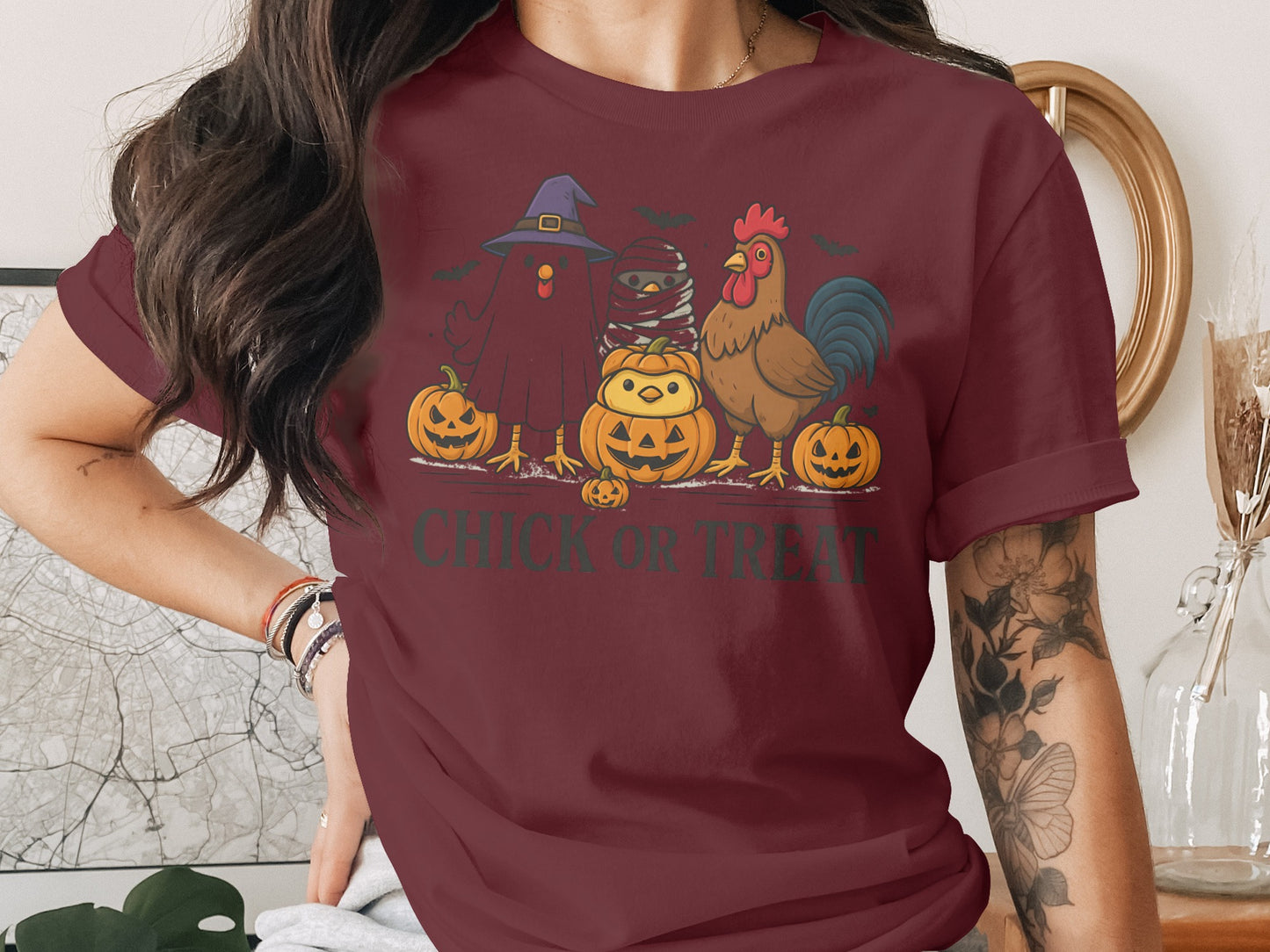 Cute Halloween Chick or Treat Graphic T-Shirt product type