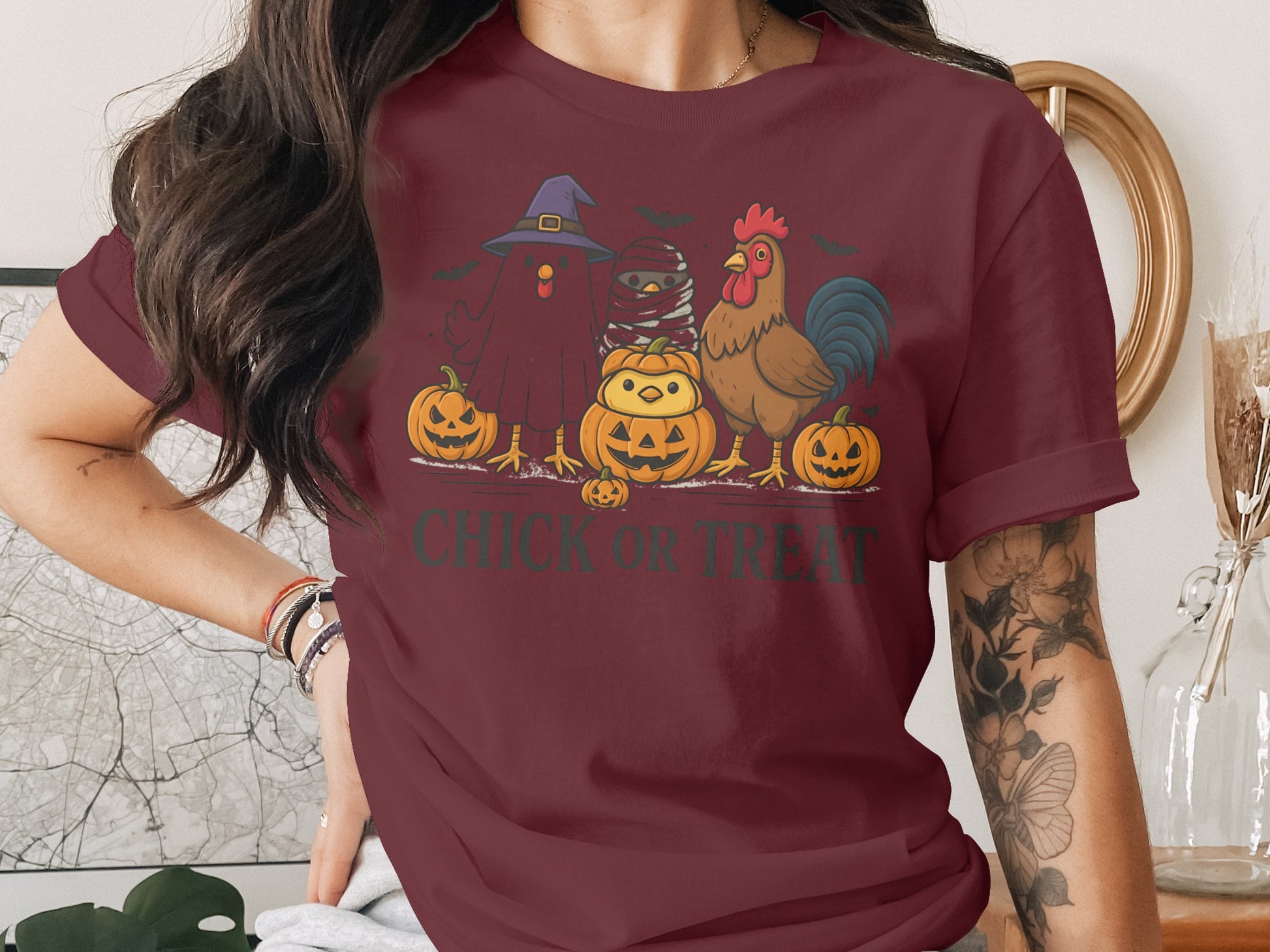 Cute Halloween Chick or Treat Graphic T-Shirt product type