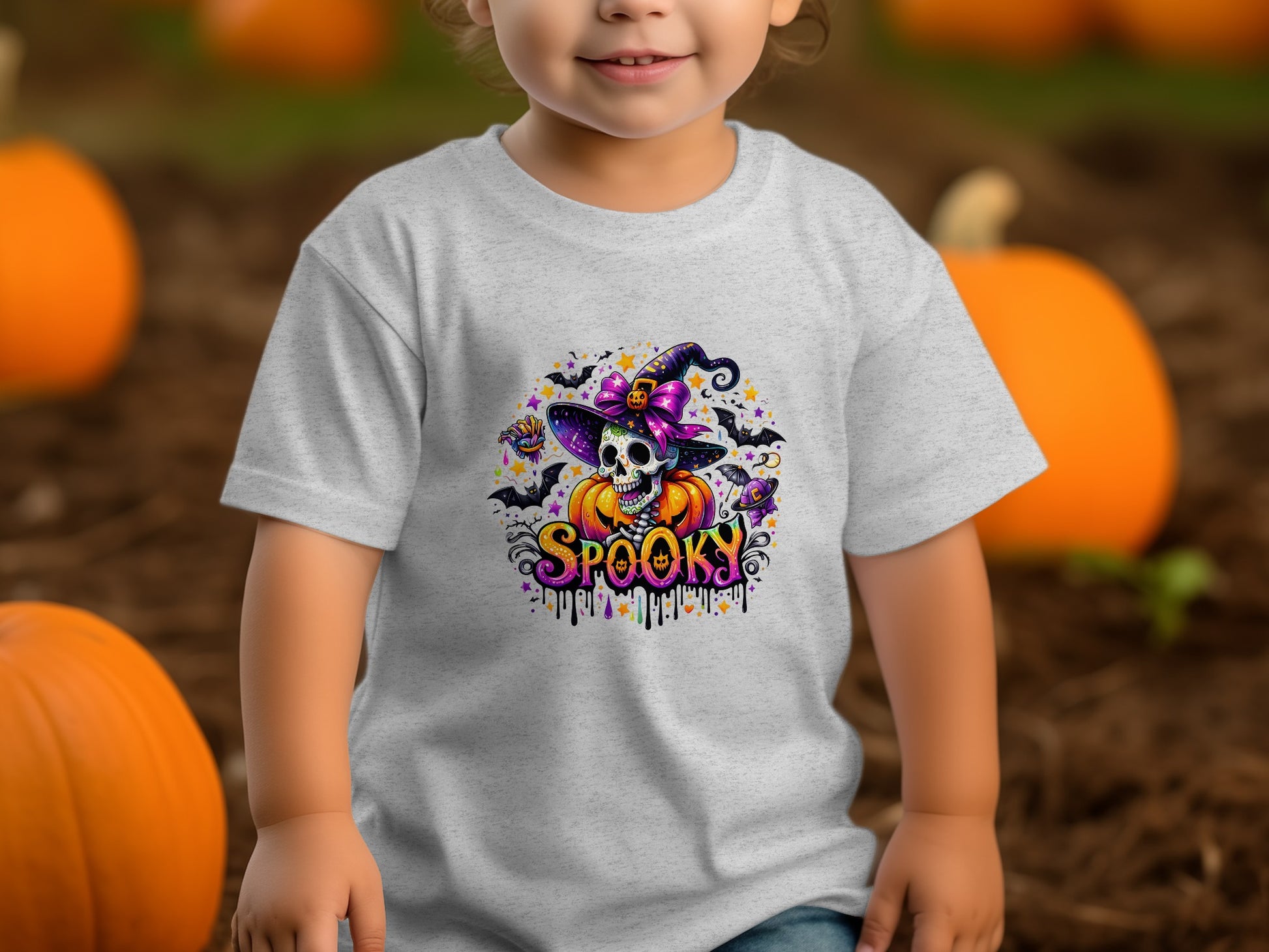 Spooky Halloween Witch Pumpkin Kids T-Shirt product