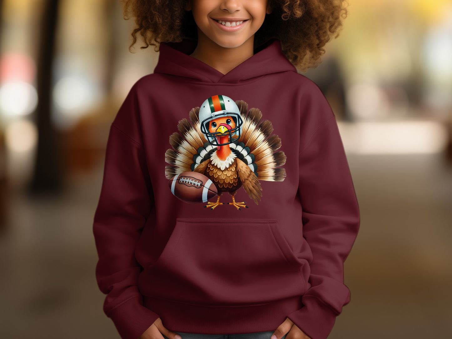 Cute Turkey Football Player Sweatshirt Product