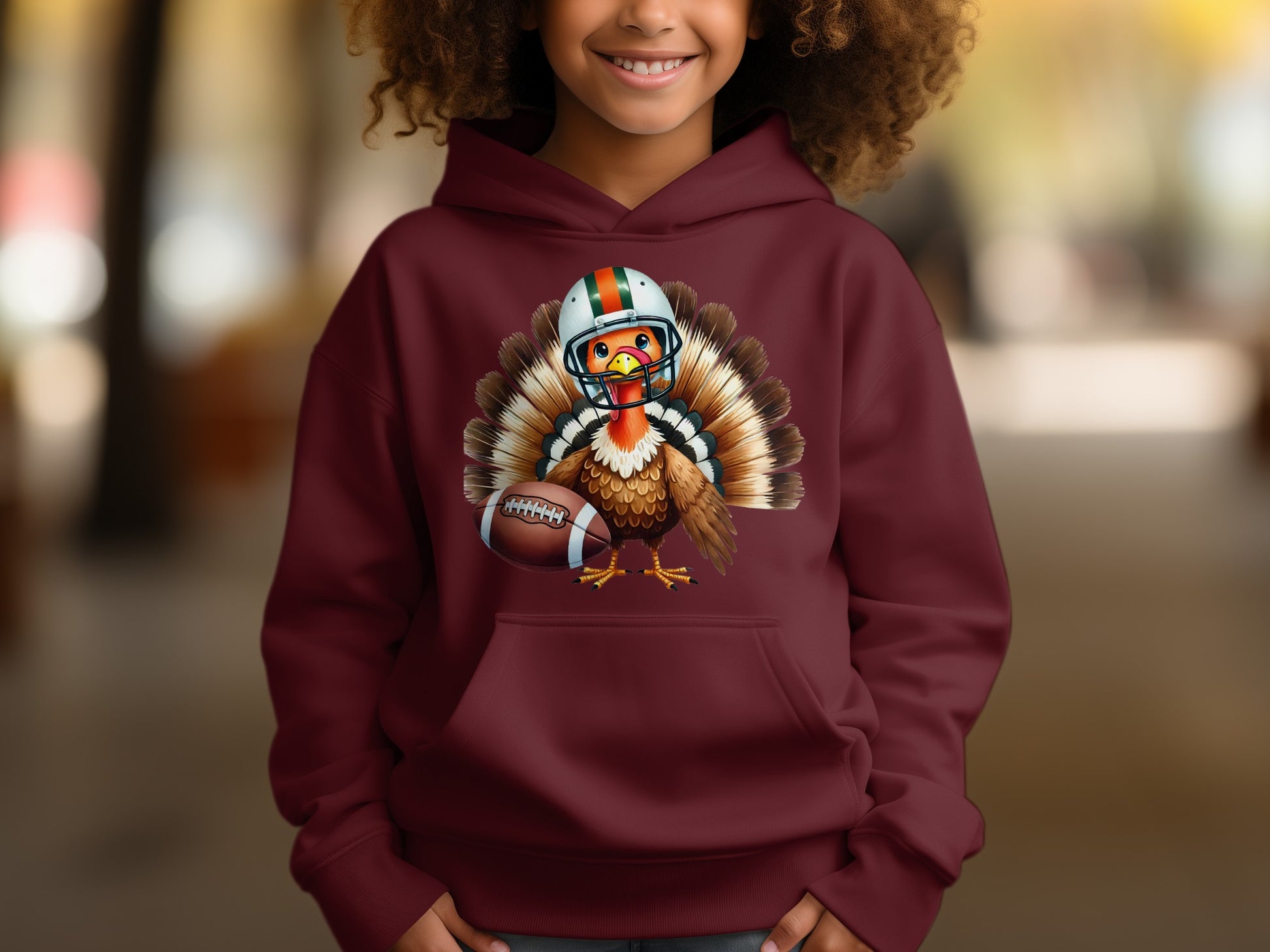 Cute Turkey Football Player Sweatshirt Product