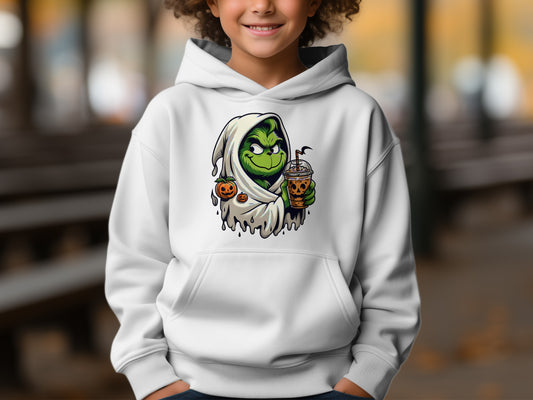 Halloween Grinch Ghost Hooded Sweatshirt Kids product