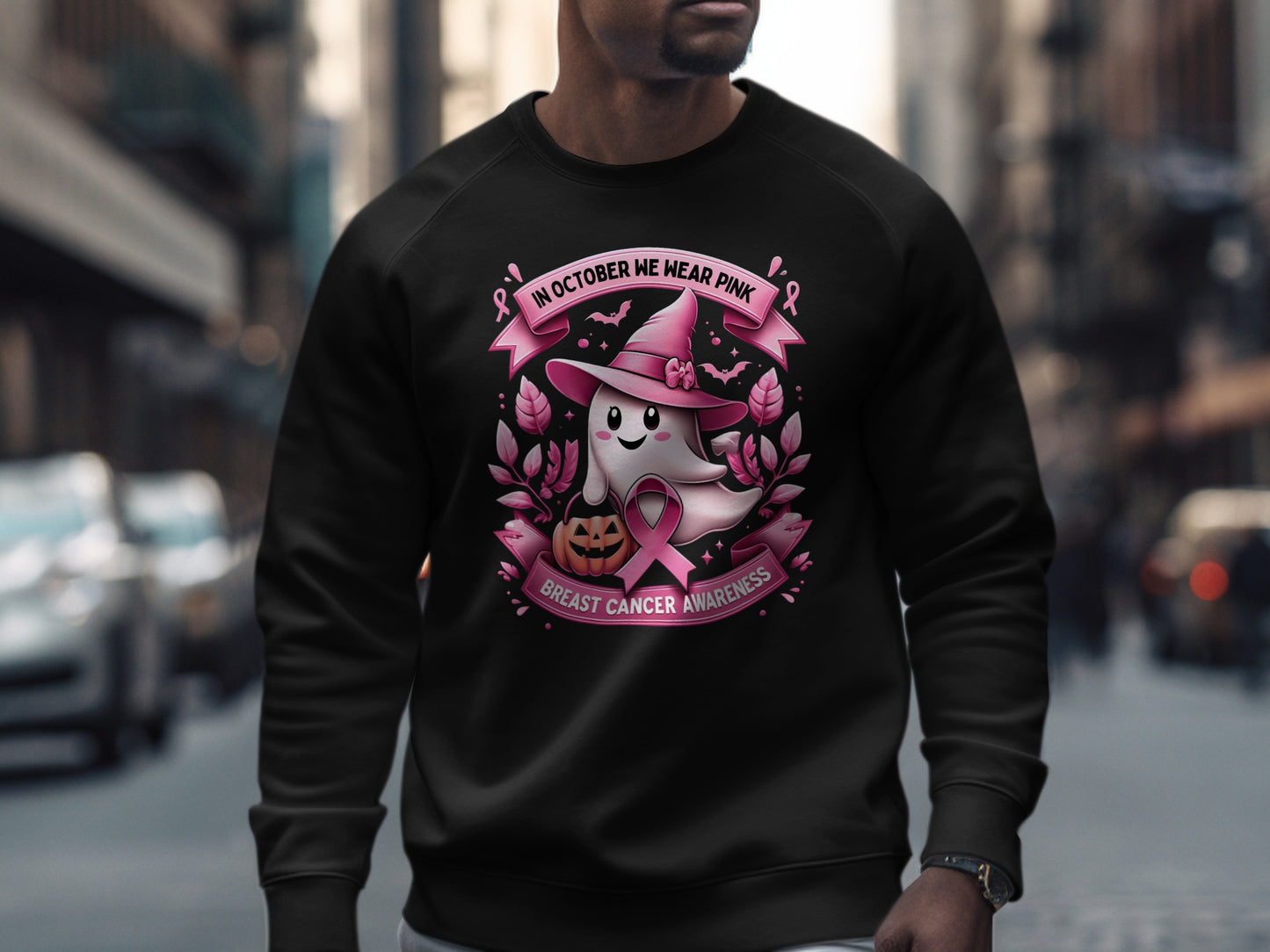 Breast Cancer Awareness Halloween Ghost product type