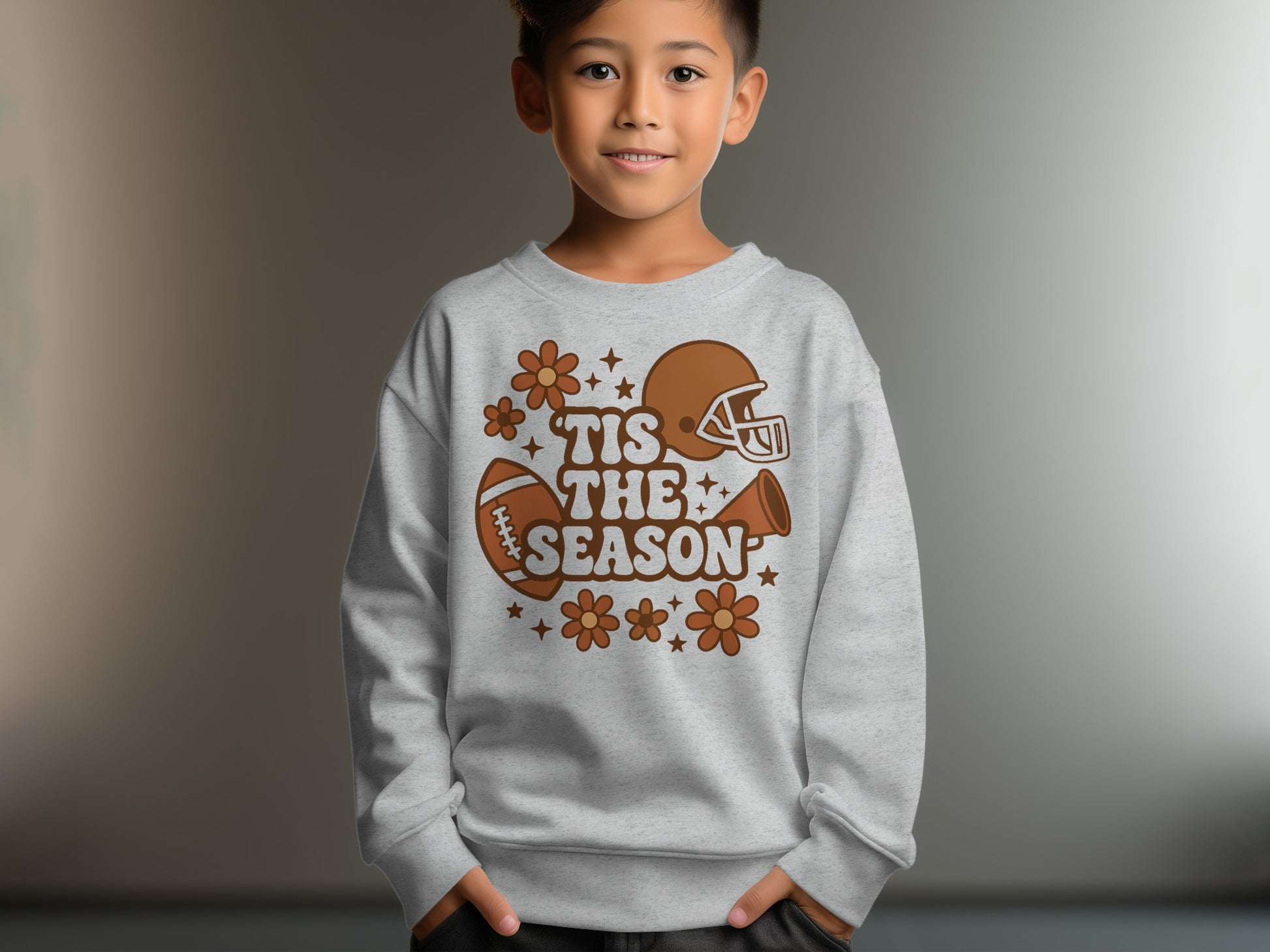 'Tis The Season Football Themed Kids Sweater product