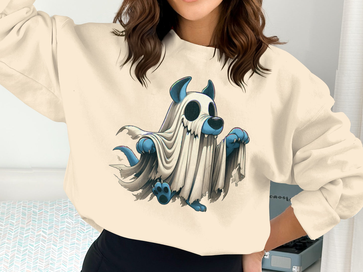 Cute Ghost Dog Graphic Printed Sweatshirt product