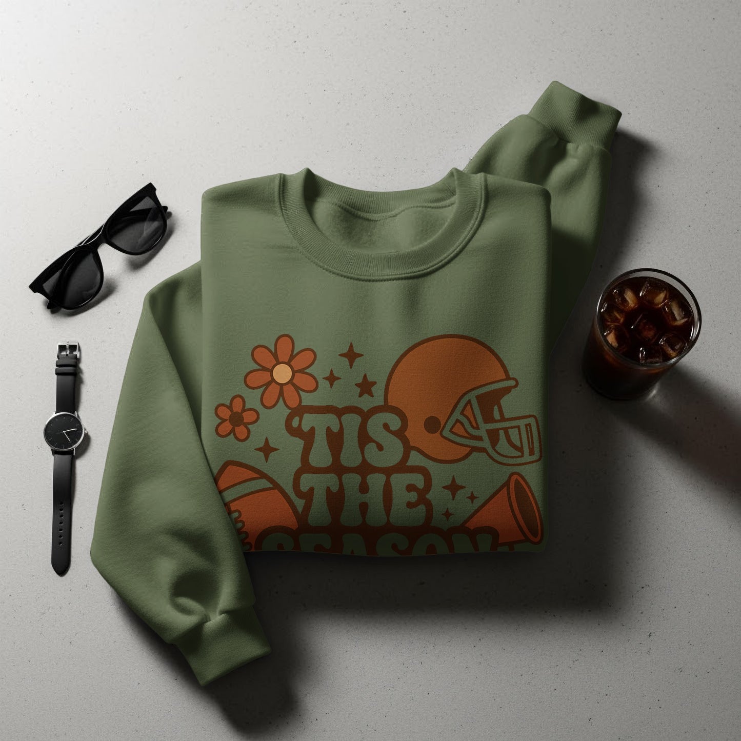 Festive Football Theme Tis The Season Sweatshirt product type