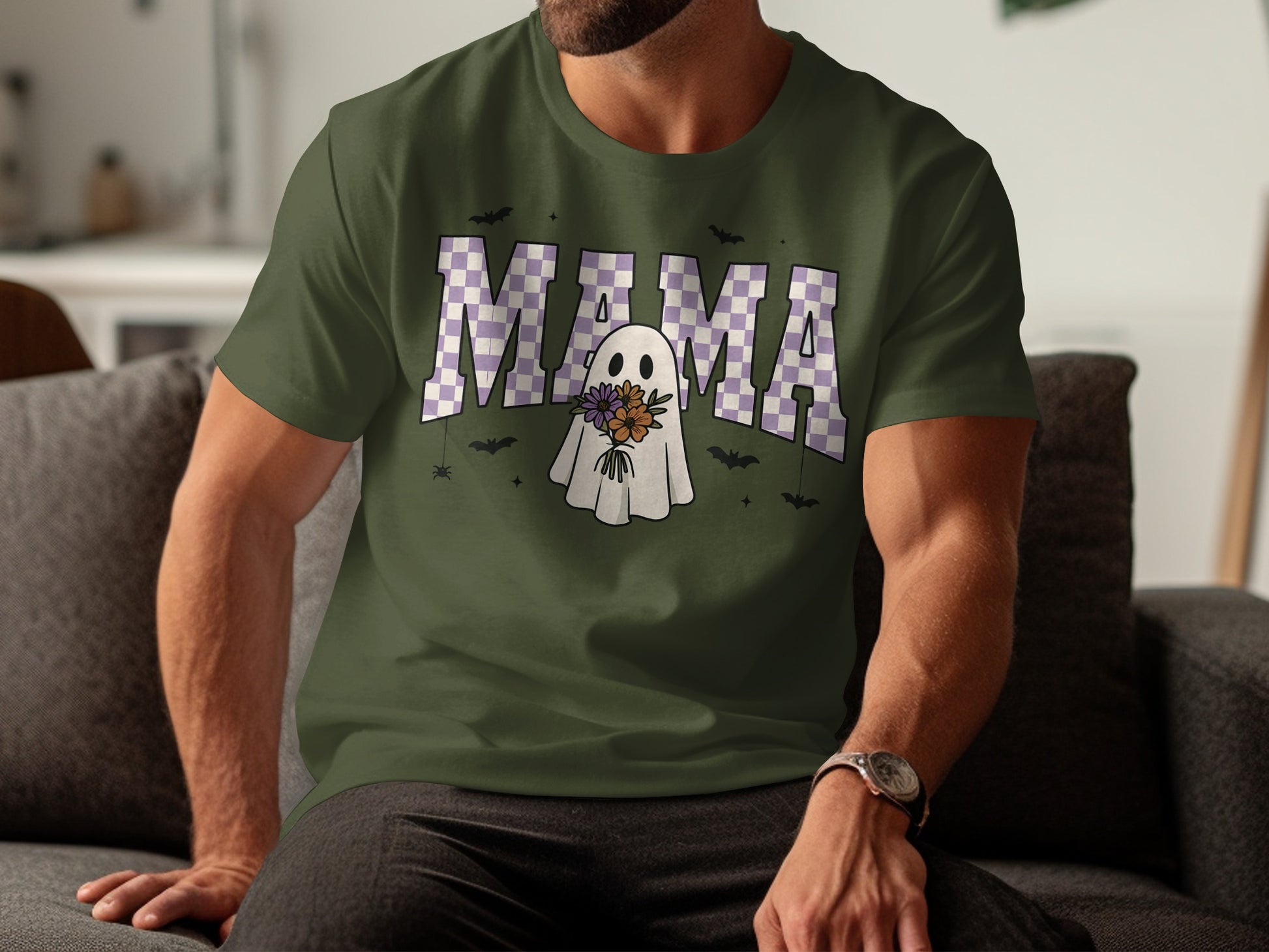 Mama Ghost Graphic Tee Halloween Shirt product type