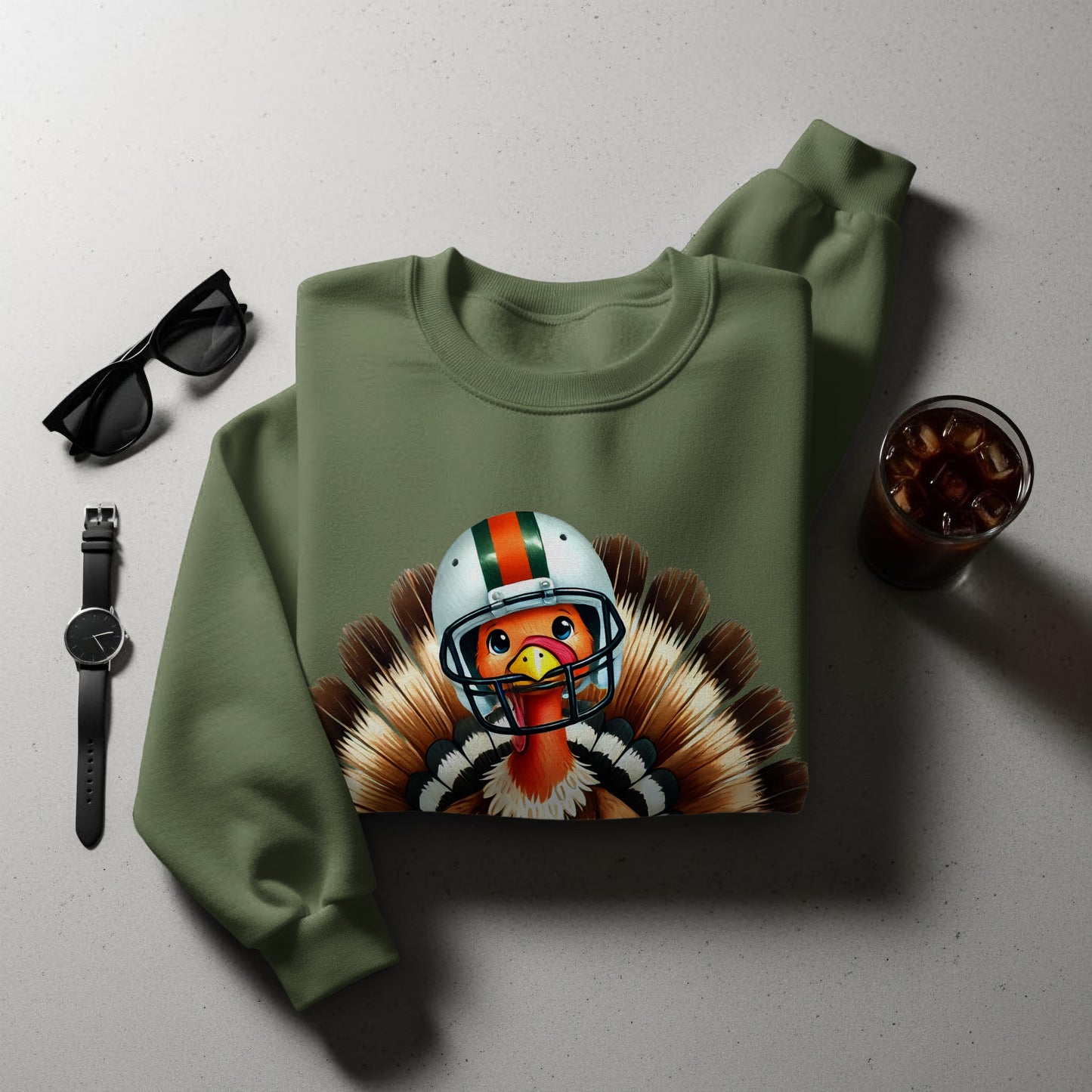 Thanksgiving Turkey Football Crewneck Sweatshirt product