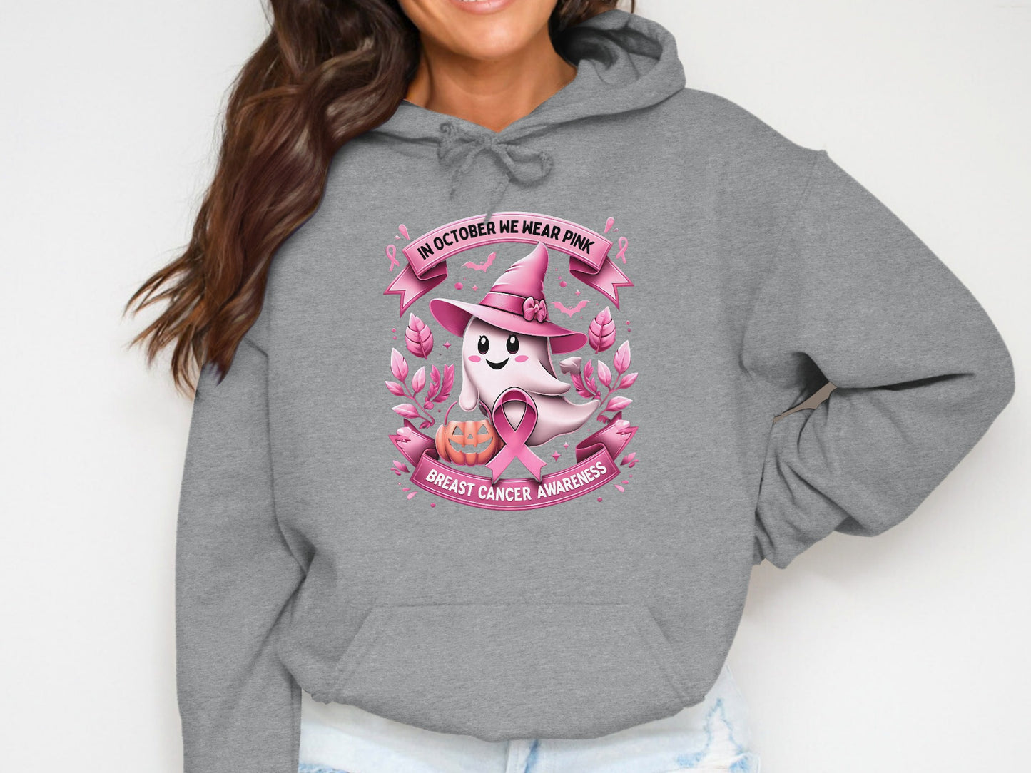 Cute Ghost Breast Cancer Awareness Hoodie product