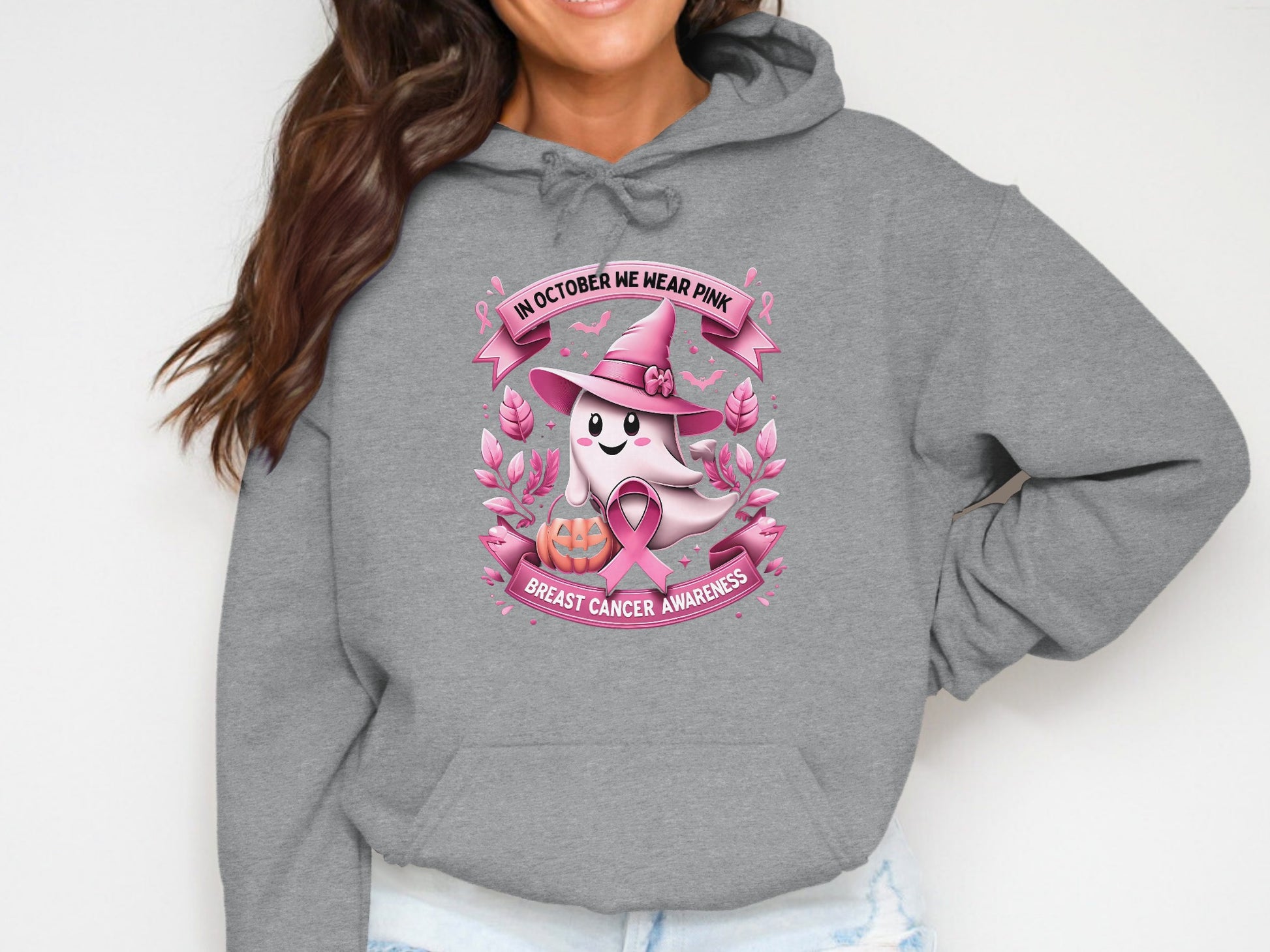 Cute Ghost Breast Cancer Awareness Hoodie product