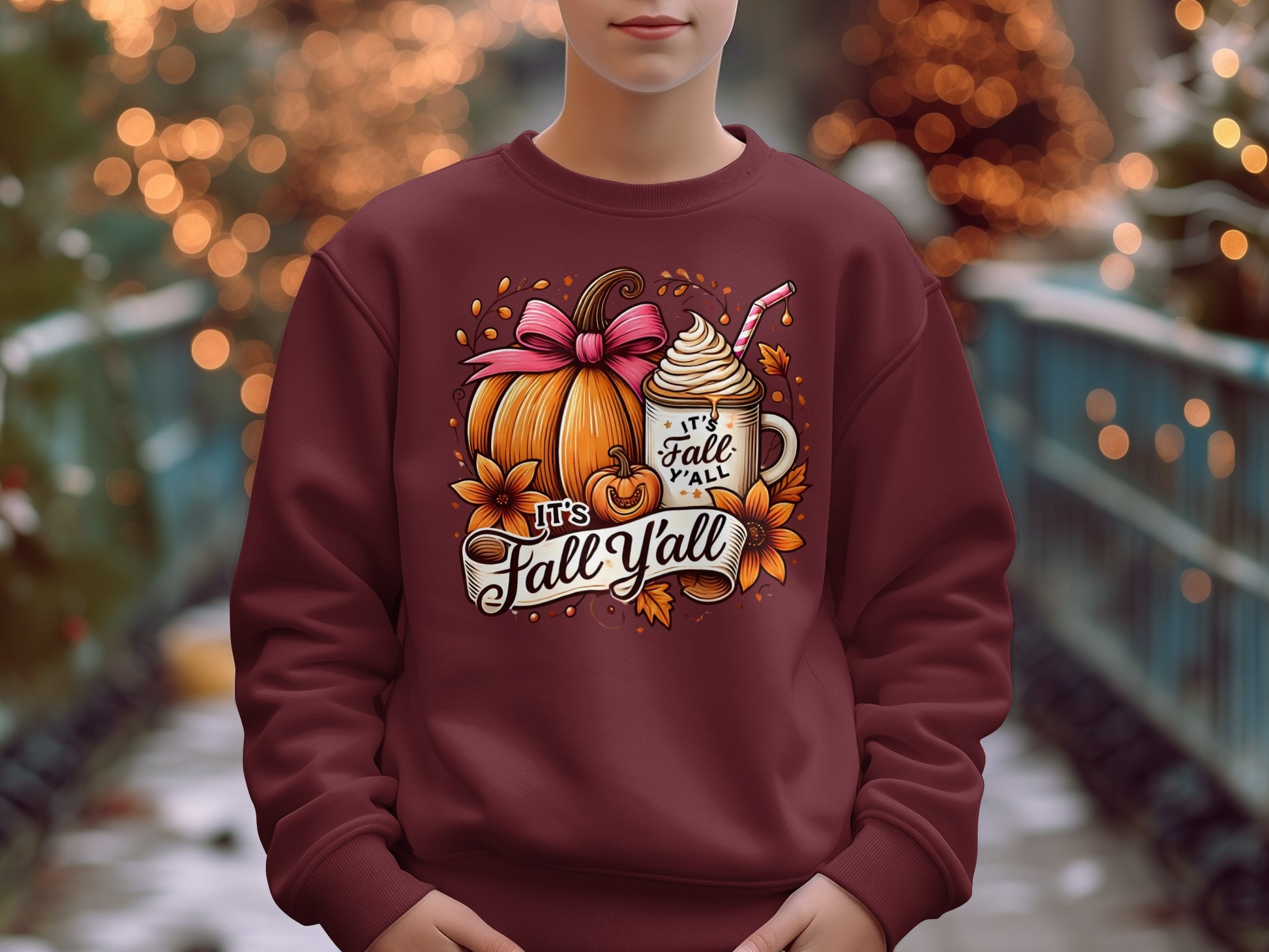 It's Fall Y'all Pumpkin and Latte Sweatshirt product type