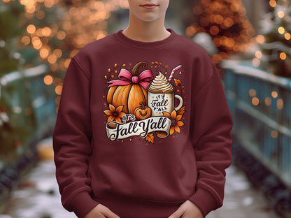 It's Fall Y'all Pumpkin and Latte Sweatshirt product type