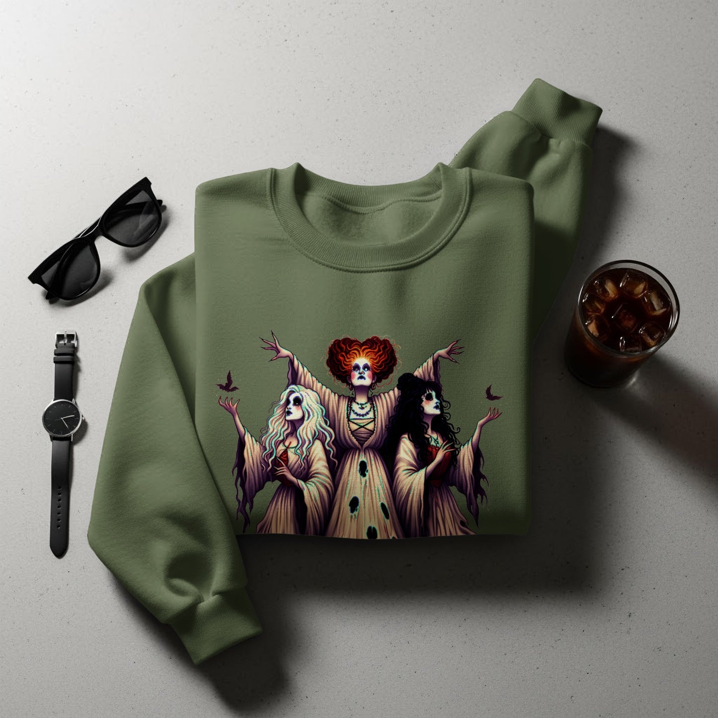 Three Mystical Witches Graphic Sweatshirt product type