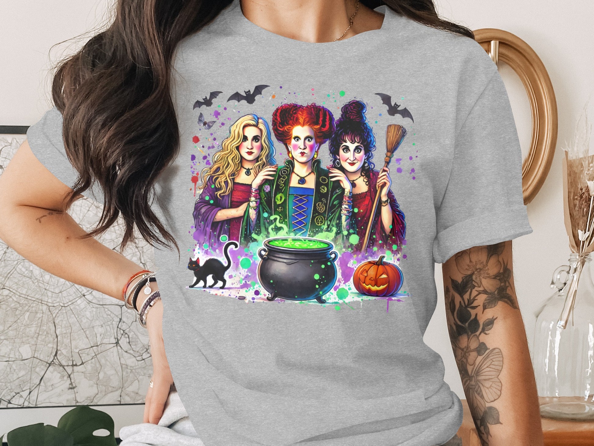 Halloween Witches Graphic Tee for Spooky Season product type