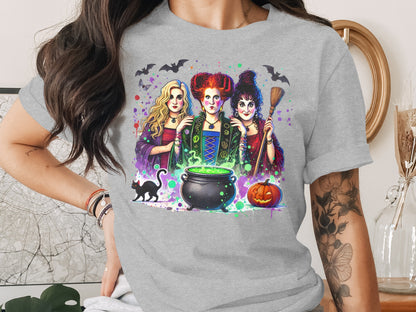 Halloween Witches Graphic Tee for Spooky Season product type